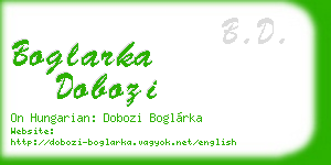 boglarka dobozi business card