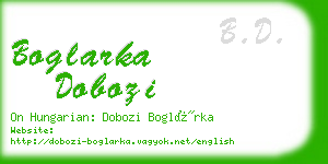 boglarka dobozi business card